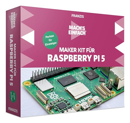 FRANZIS 67219 - Mach's einfach Raspberry Pi 5 für Einsteiger, inkl. Allen Bauteilen und umfangreichem Handbuch
