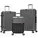 Olympia U.S.A. Sidewinder 3-Piece Luggage Set Expandable Lightweight Hardside Double 4 Wheel Spinner Suitcase with TSA Lock 21-inch/ 25-inch/ 29-inch