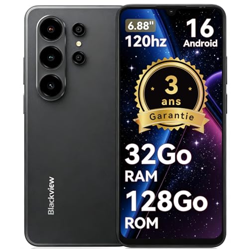 Blackview Wave 10 Téléphone Portable Pas Cher Android 16 Smartphones,6.88