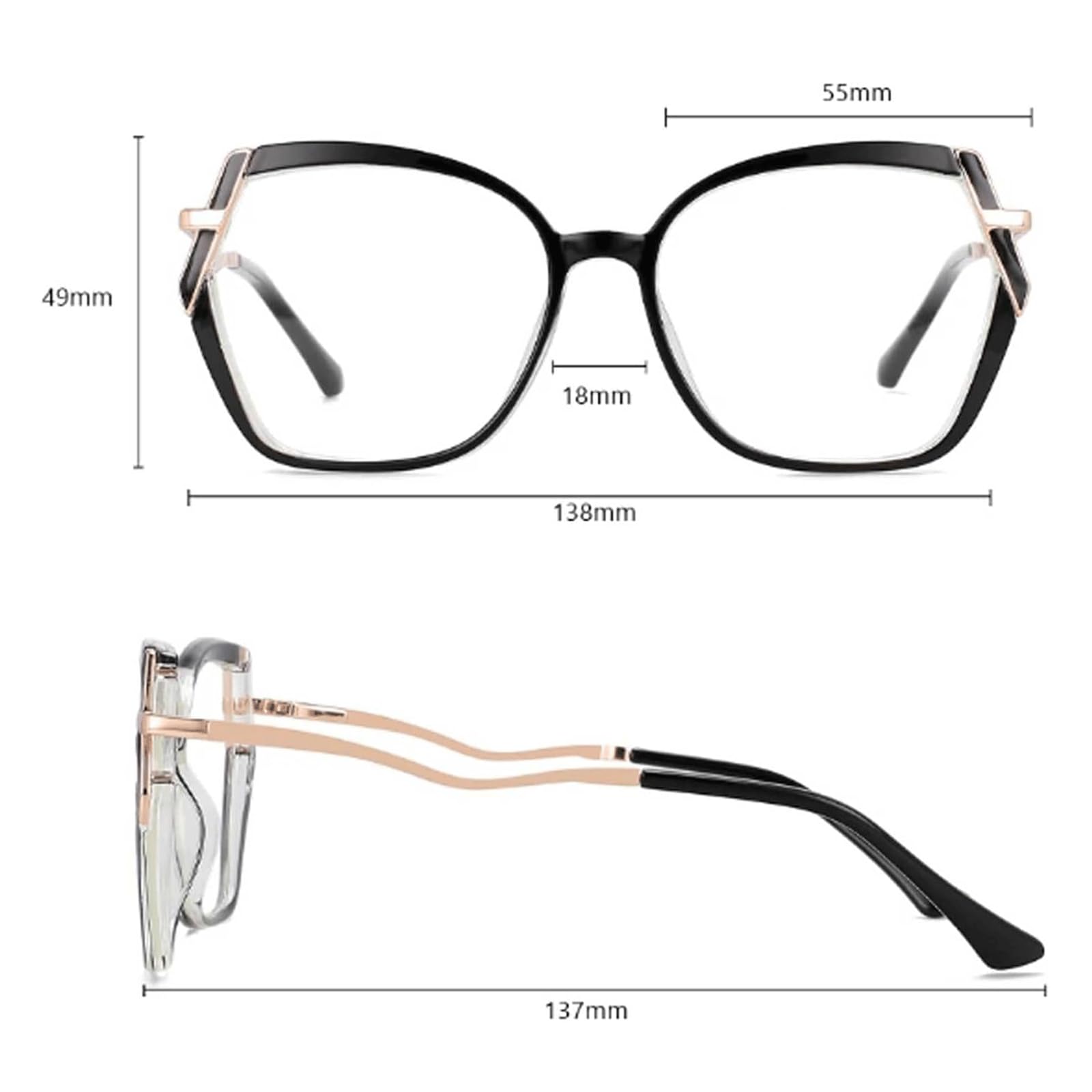 Retro okulary oprawki antyniebieskie światło damskie oprawki do okularów bardzo duże oprawki na okulary przezroczyste soczewki oprawka okularów