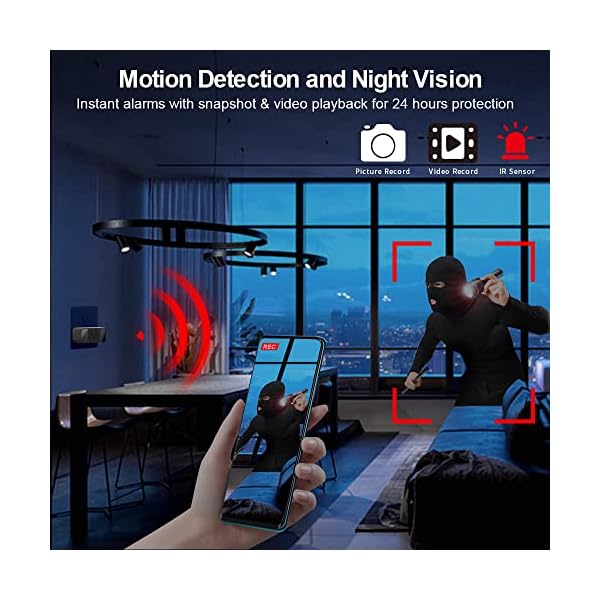 Mini Smart Plug with Wireless-Hidden-Camera, Spy Camera Socket Charger Wi-Fi Remote Control in 1080P/2K/4K Full HD Nanny Cam with Night Vision and Motion Detection Alarm, Security Recording in APP - Image 7