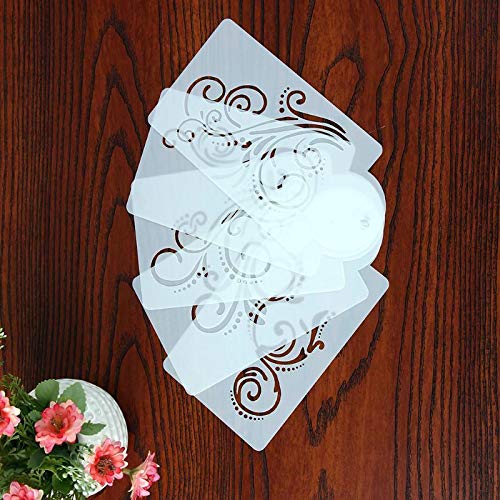 5pcs/Lot Fondant Cake Stencil Grade Plastic Cookie Mould Cake Decoration Baking Tools
