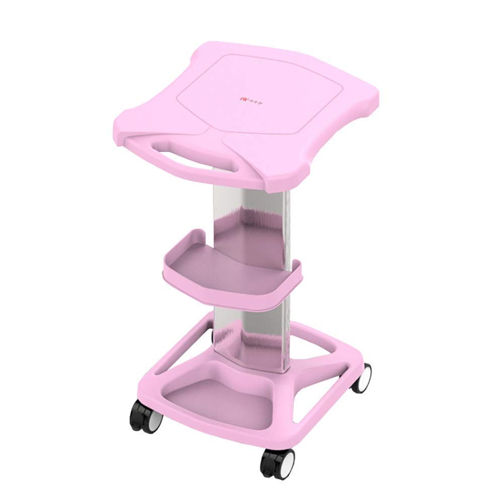 Ruchome Wózki, Gospodarstwa Domowego Obsługa Koszyk Urządzenia Do Walcowania Urządzenia Wózek, Wózek Do Instrumentu Salon Rolling Z Kołach Tray, Łożysko: 100 Kg/Różowy/46 * 38 * 73Cm