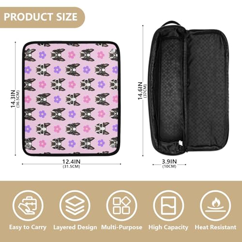 Bolsa de viaje para herramientas de cabello y tapete resistente al calor para planchas, rizadores y secadores miniatura 4