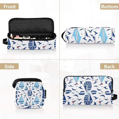 Estuche de viaje 2 en 1 para plancha y rizador con tapete resistente al calor organizador portátil de herramientas de peinado Rojo Blanco Azul miniatura 5
