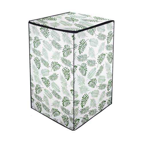 Image of Wings Star Polyester Top Loading Fully Automatc Washing Machine Cover For 6 Kg, 6.5 Kg,7Kg, 7.5 Kg(Green Leaf)