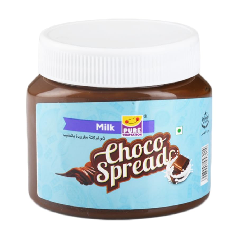 Image of Pure Temptation Chocolate Spread [340 gm] - Milk spread Butter - Protein-Rich Milk Spread for Kids & Adults - Kids - Perfect for Breakfast, Bread, Fudge, Shakes, Cake & Roti - 100% Veg