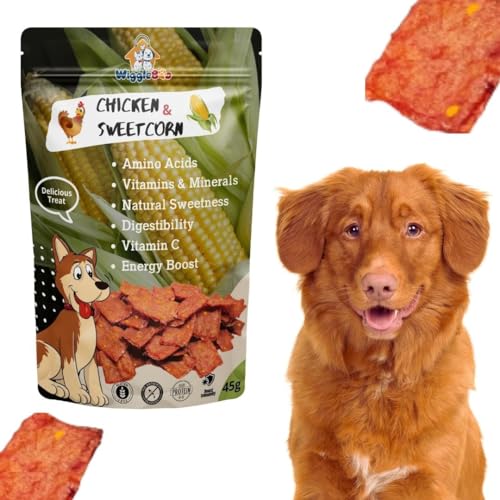 Image of 45g Chicken & Sweetcorn Dog & Puppy Treat | High-Protein Snack | Antioxidant-Rich | Crunchy & Healthy | Wholesome | Training | Easy to Digest