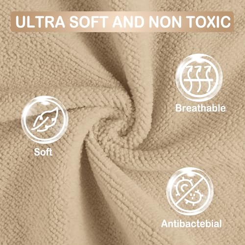Image of softan Baby Washcloths, 24Pack Baby Wash Cloths Extra Soft & Ultra Absorbent, Baby Towels Face Towel Unisex for Boys Girls Face & Body, Washclothes Gentle on Sensitive Skin, 9''x 9'' Bear