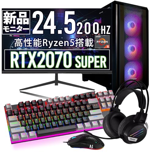 yRTX2070SuperڃQ[~Op\R200hzj^[Zbgz UNFINITY SҌ RXp fXNgbvQ[~OPC Ryzen 5 5500 16GB RTX2070Super NVMe M.2 SSD 500GB Window