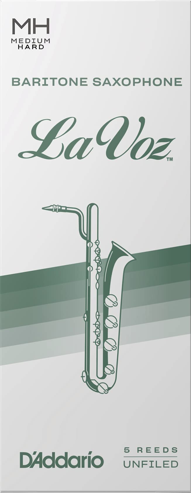 Rico La Voz Baritone Saxophone Reeds, Medium Hard, 5 Pack