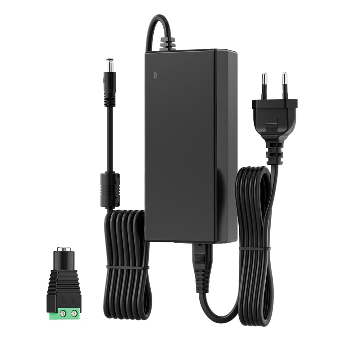 FCOB Adaptador convertidor de alimentación de 96W, 24V y 4A, de 100-240V AC a 24V DC, con conector de 5,5 x 2,1 mm para tiras de luces LED WS2811, WS2805, 5050, 3528, COB, RGBW y RGBCCT