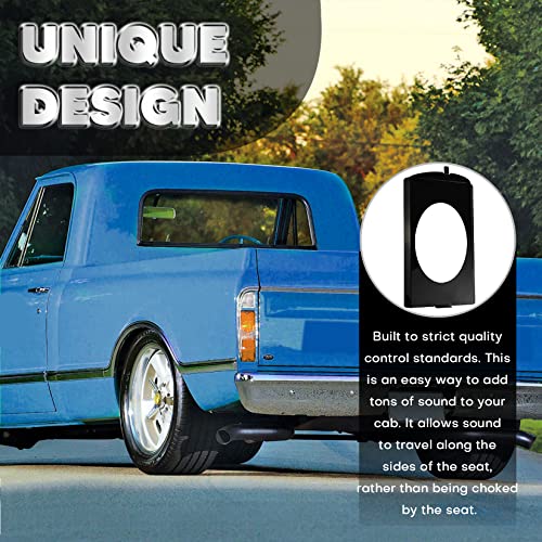 VONLX Speaker Bracket Behind The Seat, Behind Seat Speaker Brackets 6x9 Fit for Chevy 1973-1987 GMC C10 Squarebody 6x9 Speakers Black