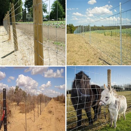Yeson Farm Fence 4Ft X 164Ft Heavy Zinc Coating Cattle Fence,Galvanized Field Wire Fencing Deer Fence,Goat Fence,Hog Wire Fencing For Yard Livestock & Animals Protection thumb #5