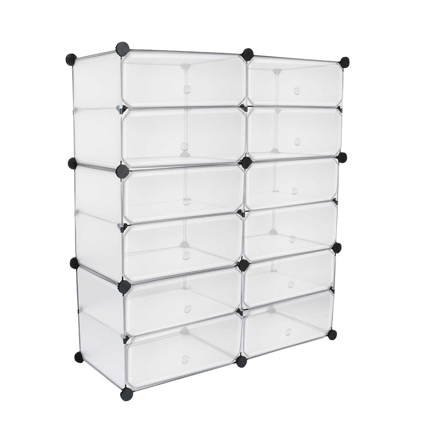 Buy KNIGHT 12 Cube Stackable Interlocking PP Storage Space Saver Unit