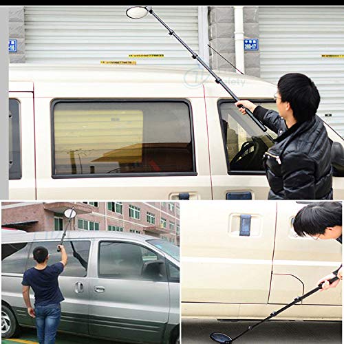 Specchietto per Ispezione Sottoscocca - Specchietto di Sicurezza da 20 Cm di Diametro, Facile da Trasportare, Leggero E Resistente, Ad Alta Risoluzione, Nero.