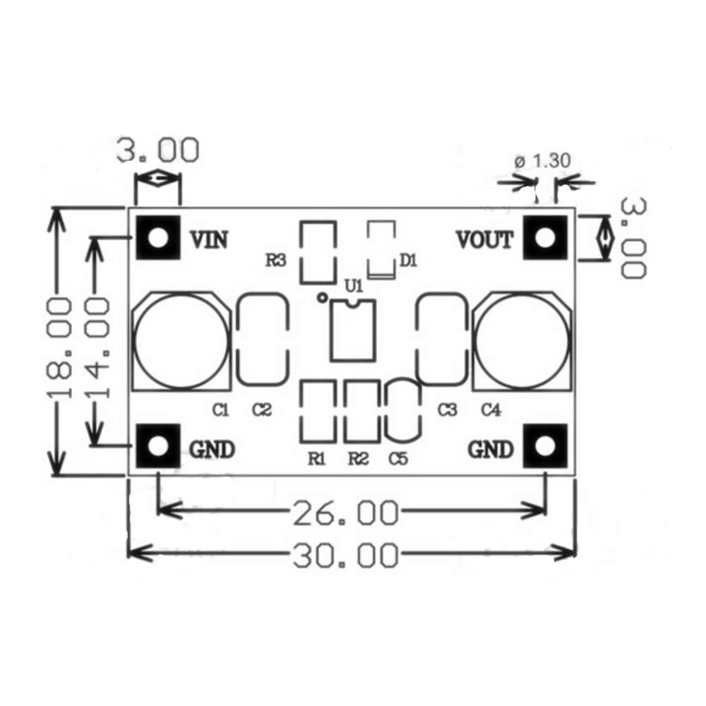 Taidacent LT3045 Linearer Spannungsregler, geräuscharmer Dropout, Paralleleinstellbarer Abwärtswandler, 5 V, 9 V, 12 V, 15 V (9 V Ausgang)