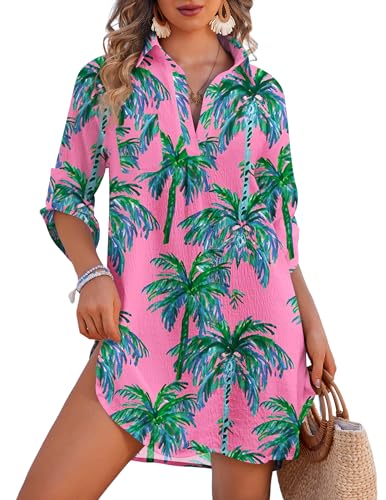 Image of Ekouaer Swimsuit Coverup for Women Bathing Suit Cover Up 2026 Summer Beach Vacation Outfits