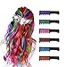 MSDADA Capelli Gesso Pettine per Ragazze e Bambini,6 Corlore Gessetti per Capelli Temporanei Gesso Regalo di Compleanno per Bambini Età 5 6 7 8 9 10 11 12+ Lavabile Tintura per Party, Natale e Cosplay