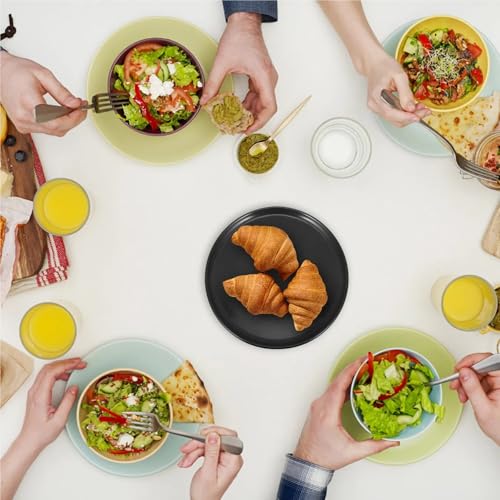Assiette à pizza céramique 27cm plate pour couper sans déborder - 7