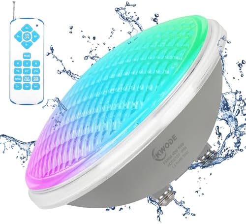 KWODE 2x Poolleuchten PAR56 RGB, 12V, IP68, Mit Fernbedienung & Sync-Controller – 36W Pro Lampe