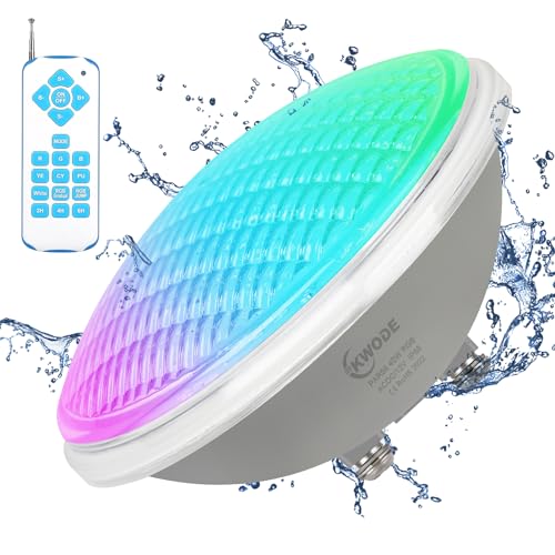 KWODE 40W LED Lumières de piscine par56, RGB Timing 2/4/6H ampoule led piscine, IP68 étanche Pool light avec télécommande, Spot sous - Marin lampe led...