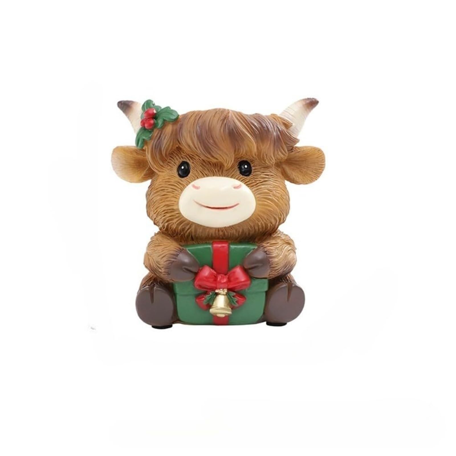 MDNIPQBAM natural Italian Resin Highland Cow Flower Pot/plants/flowers/bonsai Suitable For Succulents for garden(B)
