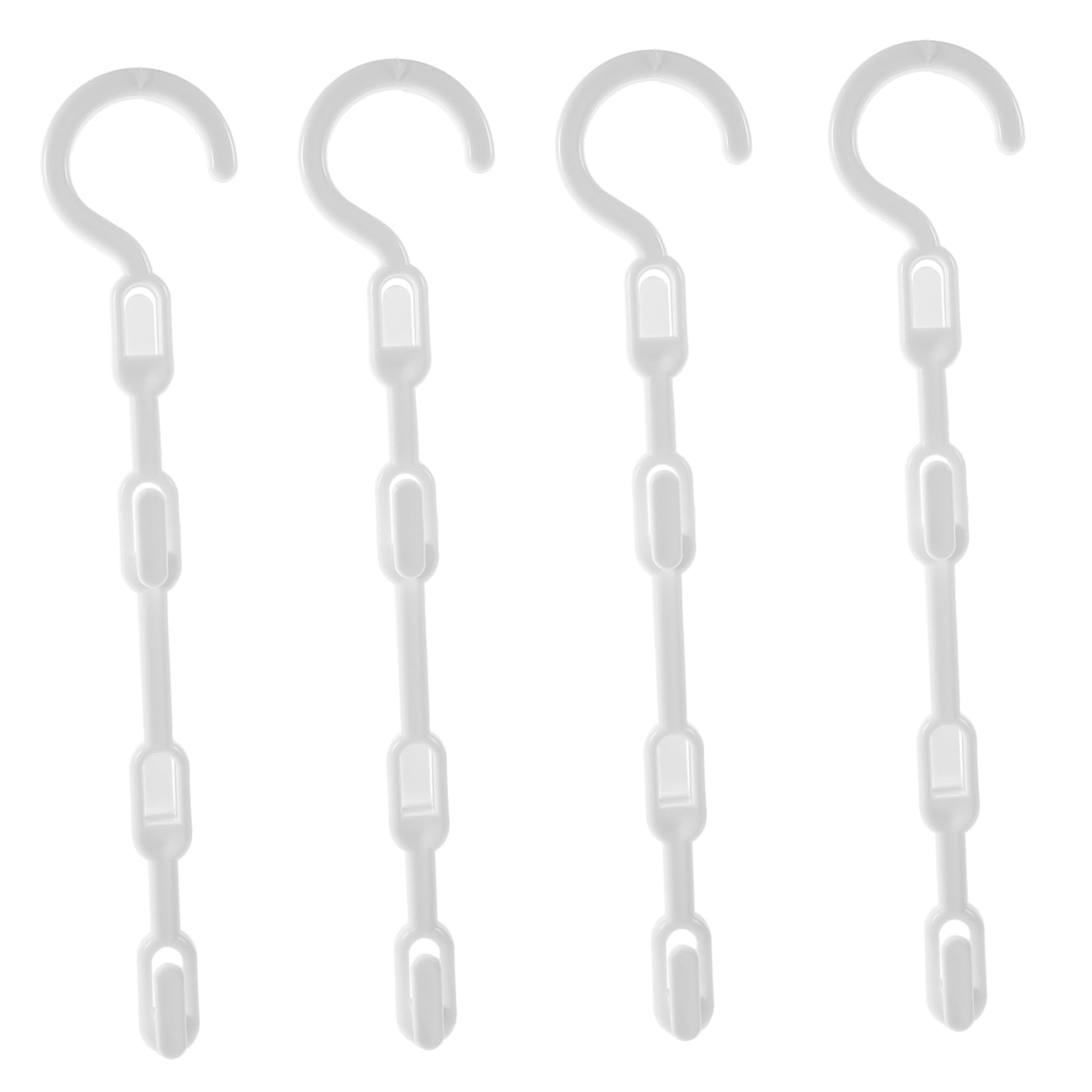 DECHOUS 4pcs Space-Saving Hangers for Pants Skirts Vertical Hanger Closet Organizer Heavy Duty White