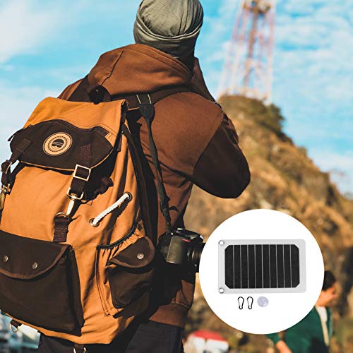 Yardwe 1 Conjunto Carregador de Painel Solar de Silício Monocristalino Portátil Com Fivelas Gerador