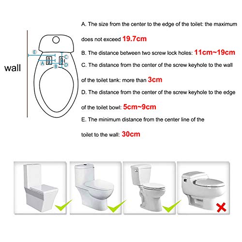 Bidet sedile WC con spruzzatore acqua calda e fredda, doppi ugelli autopulenti e controllo pressione dell'acqua, non elettrico per uso personale