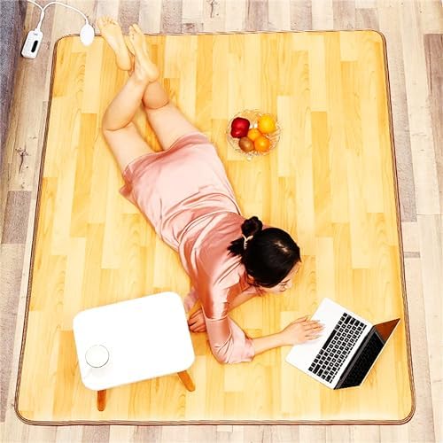 MOFGOE - Alfombra térmica impermeable debajo del escritorio, 60 niveles de calor ajustables, temporizador de 12 horas, ideal para uso en oficina y