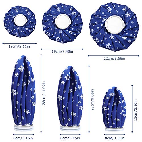 Ice Packs for Injuries Reusable, 4 Pcs Cold/Hot Water Pack Gel Pain Relief for Knee Shoulder Ankle Foot Elbow Migraine Headache Face Finger, Soft Warm Heat Bag After Surgery Recovery Therapy 6"/9"/11" - Image 3