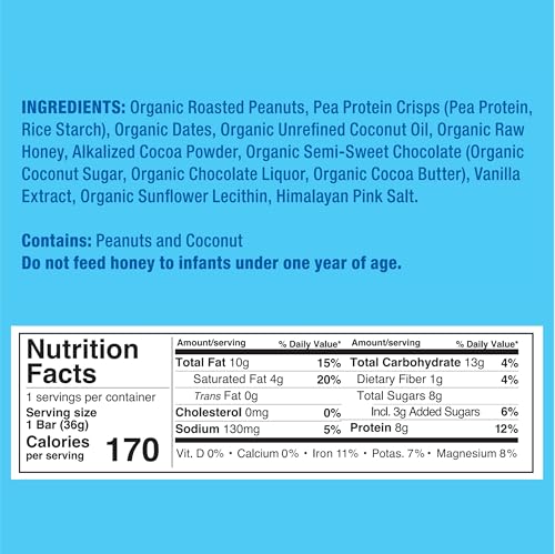 Honey Mama's, Chocolate Cookie Protein Crunch Bar, 8g Protein, No Refined Sugar, No Preservatives, Gluten Free, Dairy Free, Soy Free, Fudgy & Crispy, 170 Calories, 1.25 Ounce Bar - Image 3