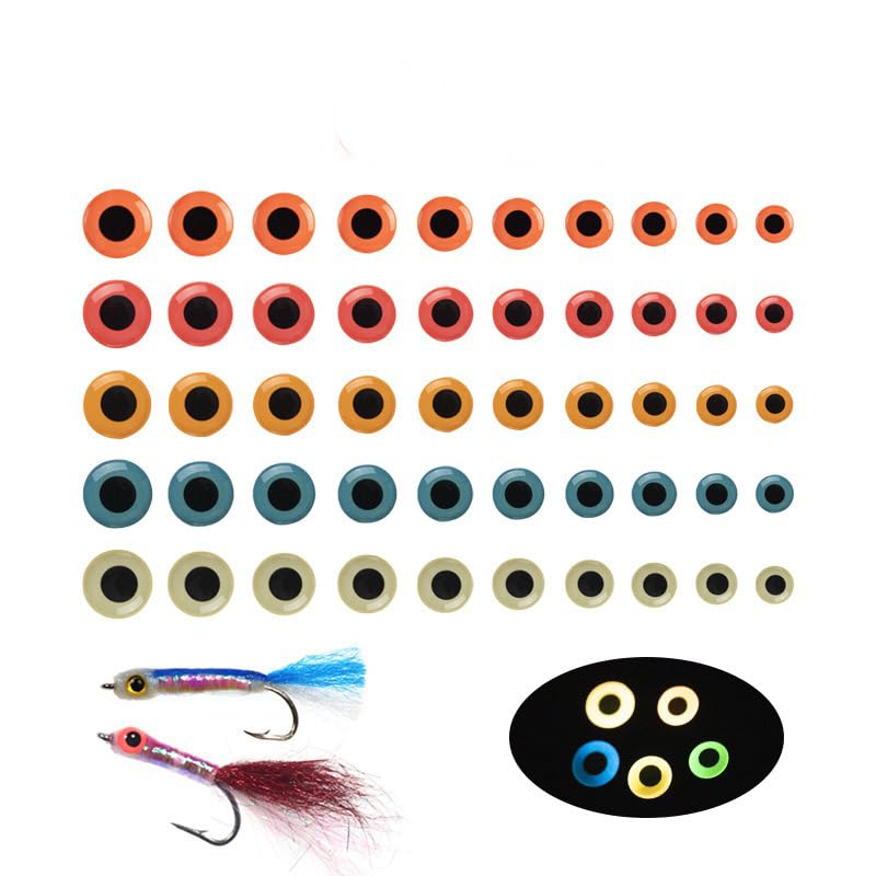 500 piezas ojos brillantes 3D para señuelos de pesca miniatura 2