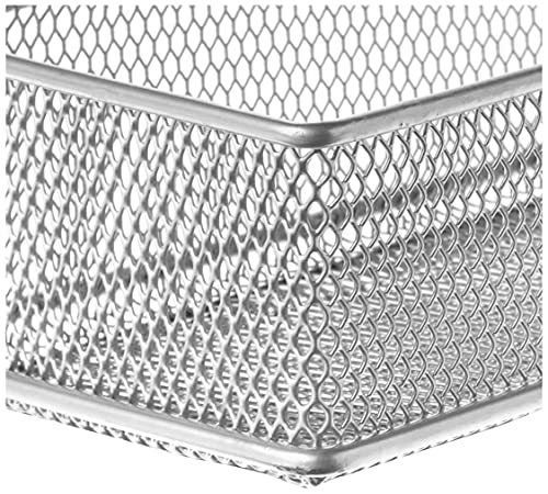 Ybm Home Silver Mesh Drawer Cabinet And Or Shelf Organizer Bin, School Supply Holder Office Desktop Organizer Basket 1592 (3X12) #TOP3