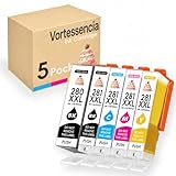 Vortessencia Refillable 280XL 281XL Ink Cartridges for TS702 TS702a Printer Compatible for PIXMA TR...