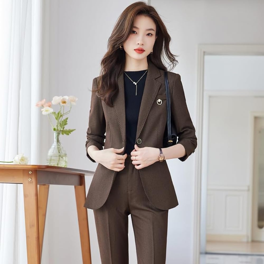 Burberry ブラウン パンツスーツ　上下　サイズ38、40　セットアップ 51U3w0O2RmL._AC_UY1000_.jpg