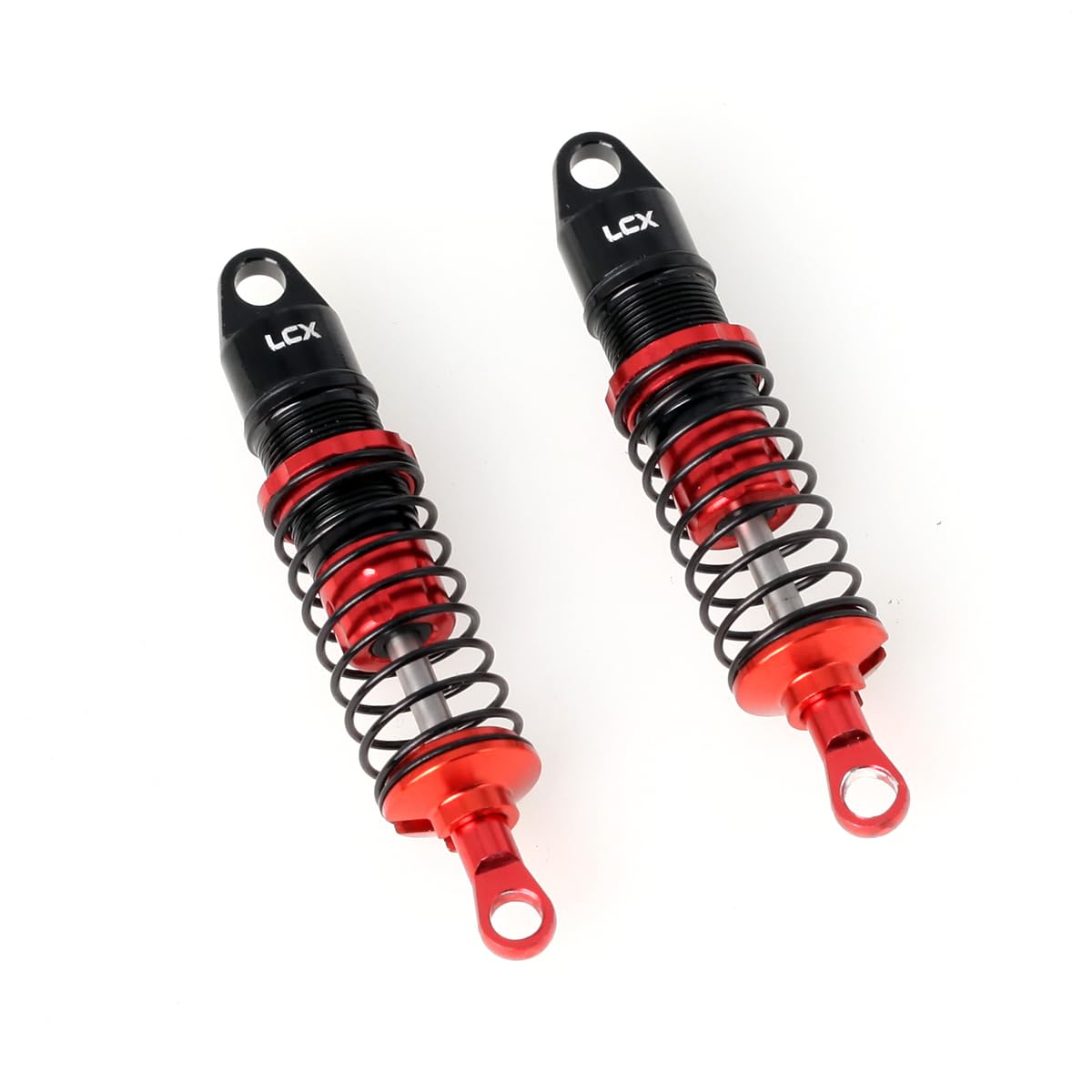 LCX Racing RC Car CNC Machined Aluminum Front Threaded Shock Set for LOSI 1/16 Mini-B Buggy 1/18 Mini-T Stadium Truck, Upgrades Parts Accessories (Front)