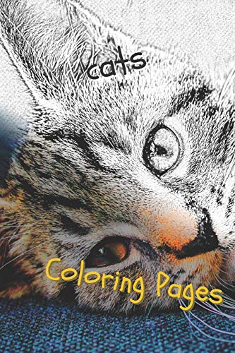 Cats: Beautiful coloring pages with cats, drawings, for adults and for girls