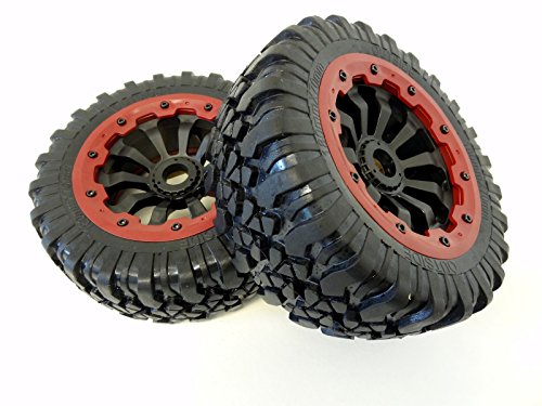 King Motor X2 Wheels (red) (set of 2) Fits LOSI 5IVE T and Rovan LT 4WD Truck