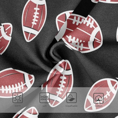 Wusikd American Football Girls' Underwear Cotton Black Girls Briefs Soft Toddler Underwear 2T3