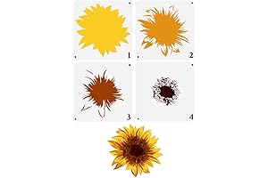 FINGERINSPIRE Large Sunflower Stencil