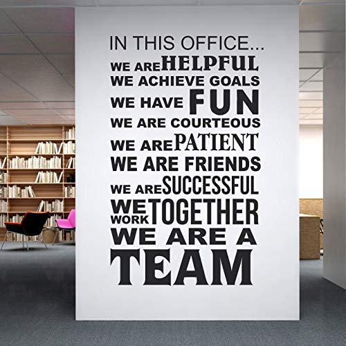 Image of StickMe 'Team- Work Together - Office - Inspirational - Motivational - Quotes - Wall Sticker ' -SM591 (Multi Colour, Vinyl - 60cm X 100 cm)-Self-Adhesive
