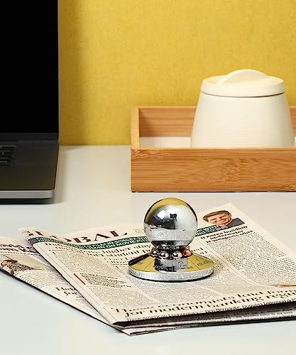 Image of ZAHEPA Spinning Decision Maker Ball Metal Paperweight for Office Table, 9 Different Choices, Anti-Stress Gadget, Paper Holder, Office Desk Decor & Showpiece, Gift for Professionals & Students