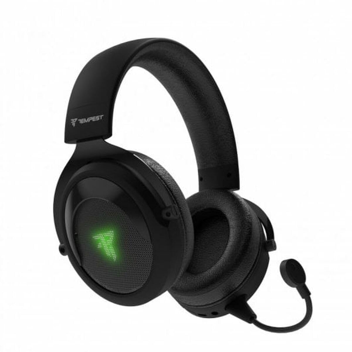 Tempest Emperor Cascos Gaming Inalámbricos con Micrófono, PC/PS5/Switch, Luz RGB, Wireless, Sonido Envolvente, Cascos Gamer Negros