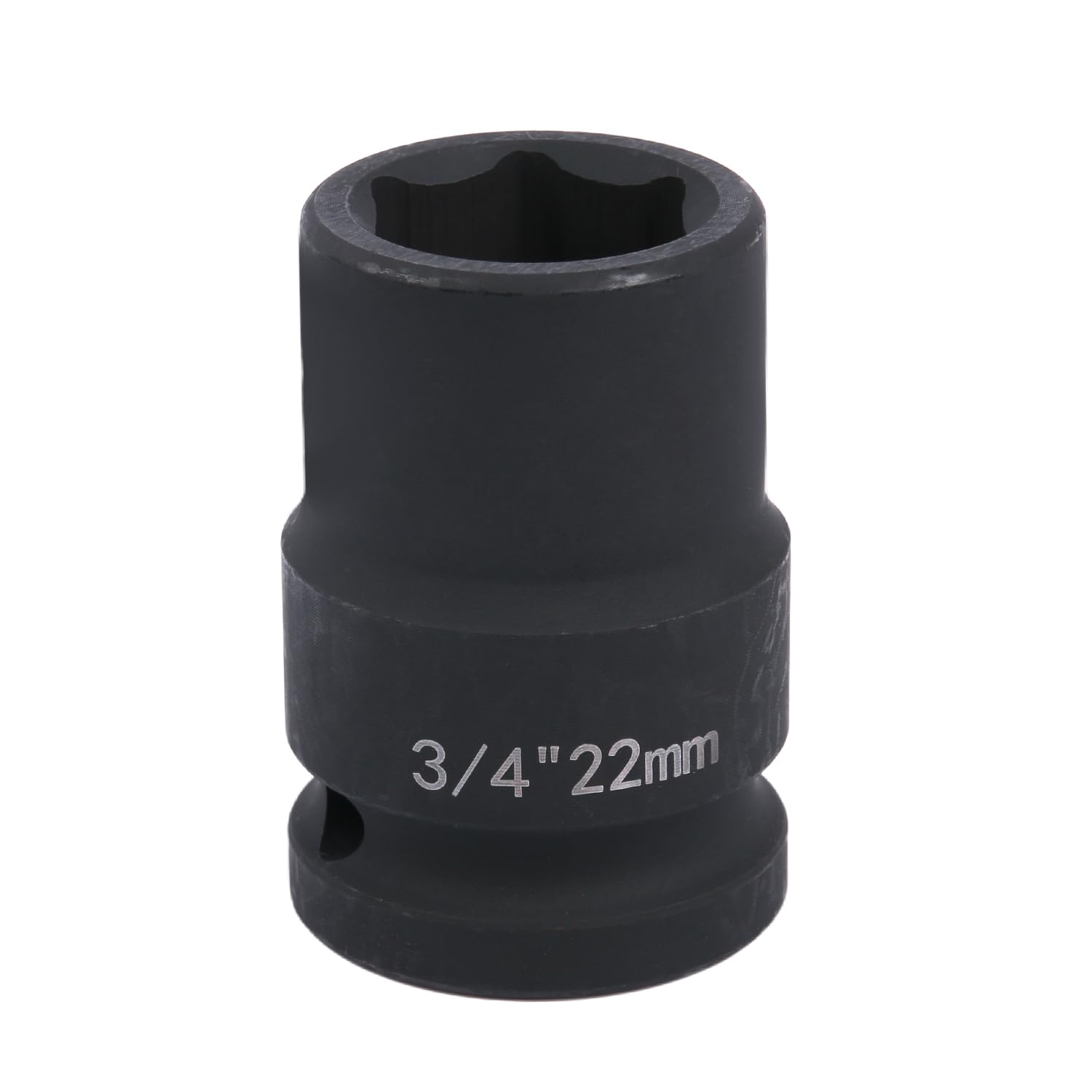 Deep 6-Point Impact Socket 3/4" Drive 22mm,Chrome Molybdenum Steel, Anti-Rust Metric Hex Socket for Car Repairs and Impact Wrench