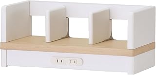 KOIZUMI FDA-812 MOWH Fit-in DESK Famio Living Room Bookstand, For Families, Natural x White, Size: W 17.0 x D 7.9 x H 7.3 inches 432 x 200 x 187 mm FDA812MOWH