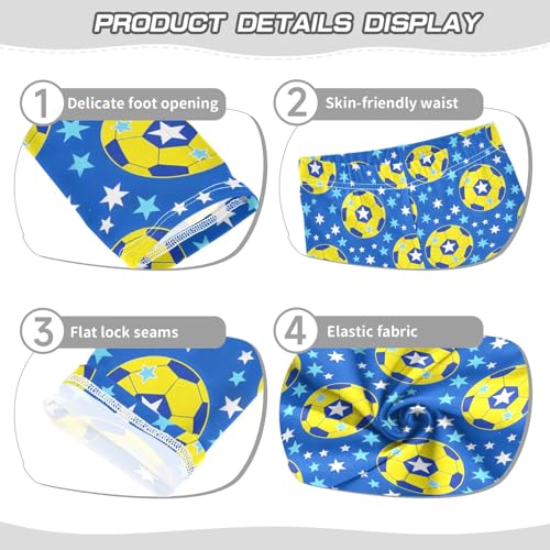 Yellow Soccer Star Girls Leggings Athletic Pants Tights Stretch Bottom3