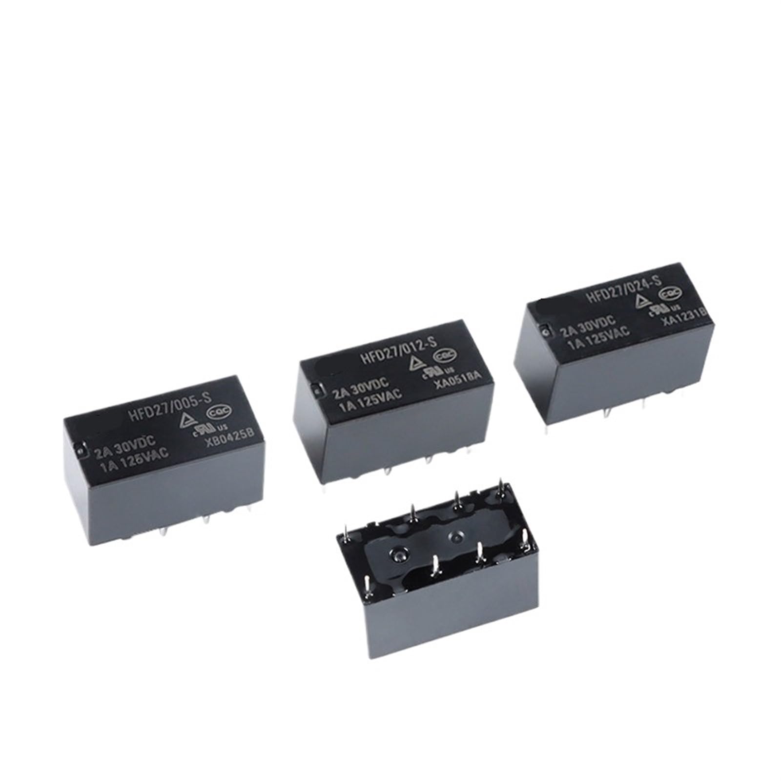 Minirelé HFD27 12V 2A microinterruptor electromecánico de 8 pines para proyectos PCB 3