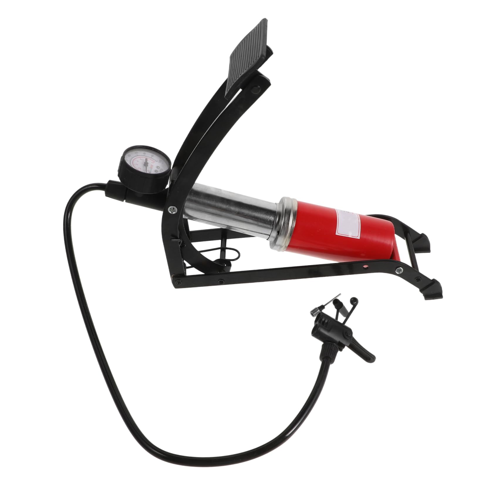 1 pièce Pompe à Pied Multifonctionnelle pour Gonfleur à Haute Pression pour Pneus de Voiture Vélo et Plus avec Manomètre et Design Antidérapant
